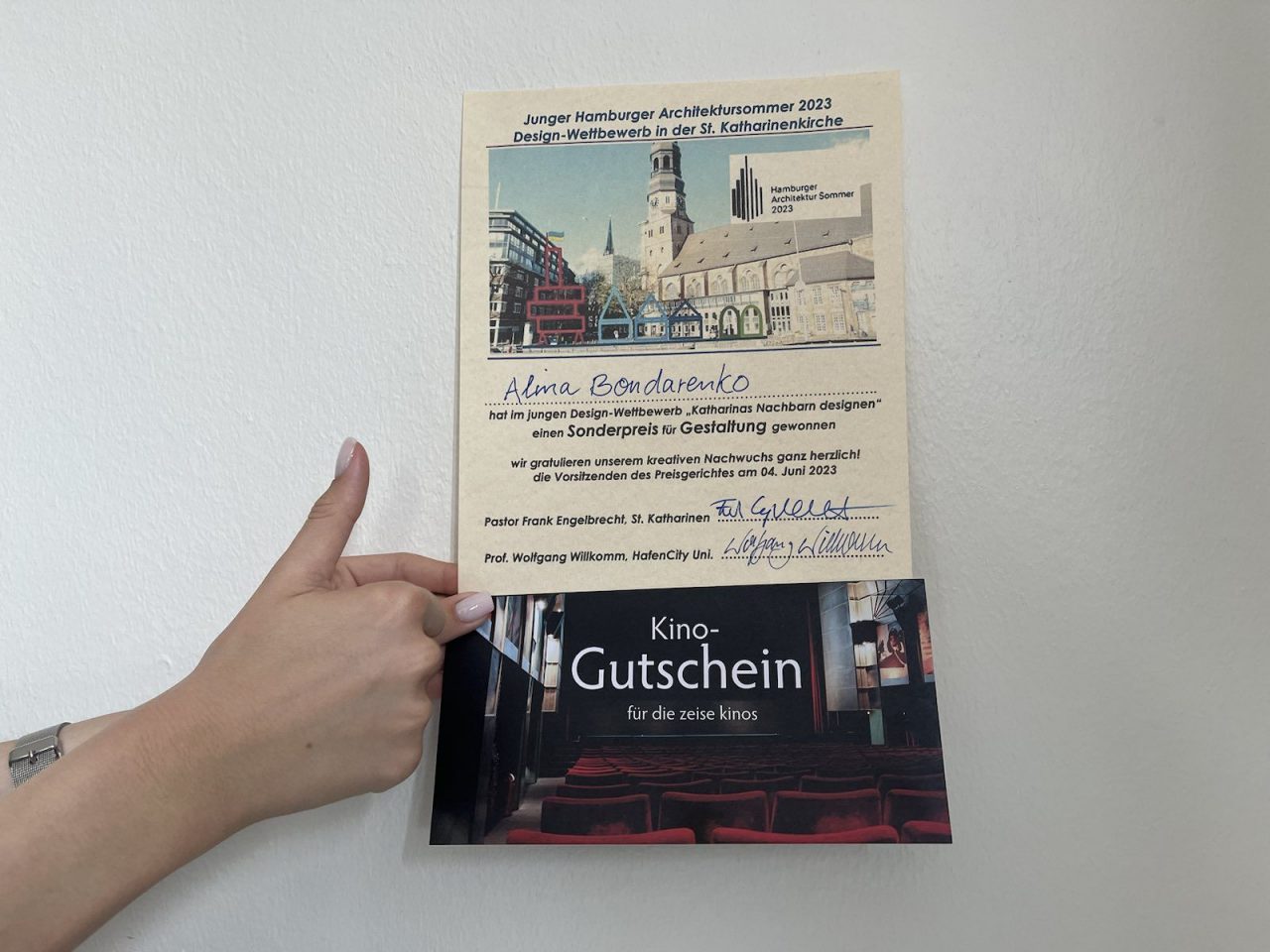 Erster Platz in der Gestaltung